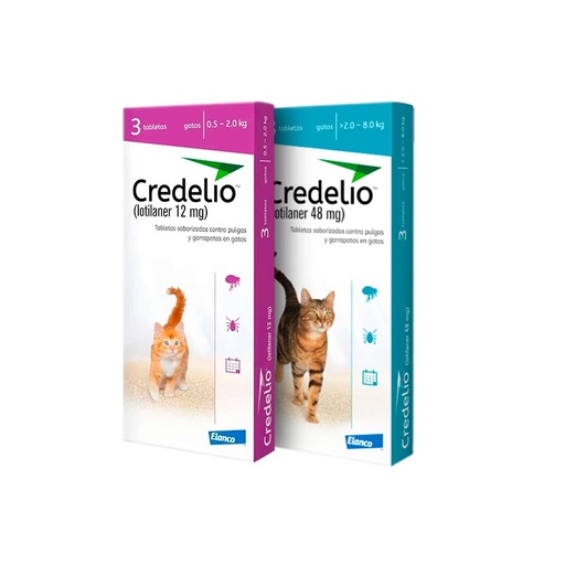 TABLETA MASTICABLE ANTIPULGAS CREDELIO PARA GATO x 1 UNIDAD