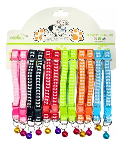 [23023-12] COLLAR PARA MASCOTA PEQUEÑO DISEÑO DE HUESITOS
