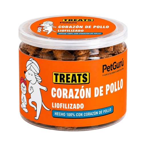 [2025001] TREATS LIOFILIZADA CORAZON DE POLLO PET GURU 60GR