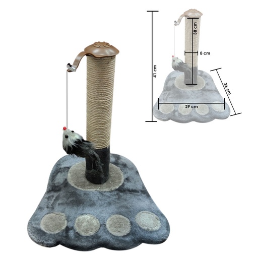 [2025-0681] RASCADOR PARA GATO HUELLA GRIS