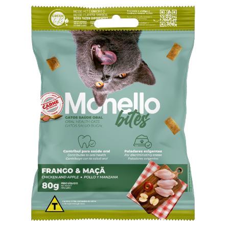 [704535] MONELLO BITES PARA GATOS SALUD BUCAL x 80 GRS