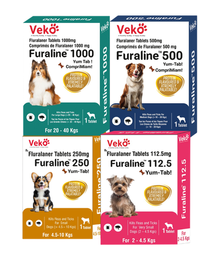 TABLETA MASTICABLE ANTIPULGAS PARA PERRO FURALINE 3 MESES