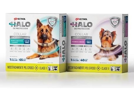 COLLAR ANTIPULGAS Y GARRAPATAS ECTHOL HALO PARA PERROS