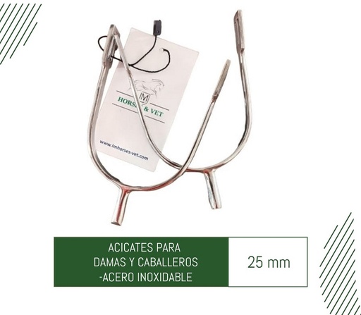 [HI-201-6] ACICATES PARA DAMA O CABALLERO 25 MM