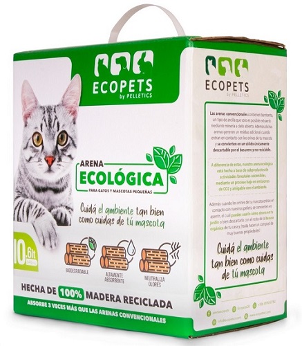 ARENA ECOLOGICA WOOD PELLETS ECOPETS PARA MASCOTAS