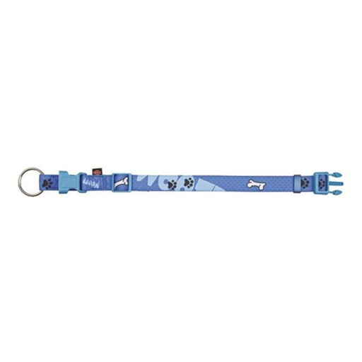 [15220] COLLAR MODERN ART WOOF TRIXIE S-M AZUL