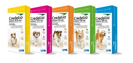TABLETAS MASTICABLES ANTIPULGAS CREDELIO PARA PERROS x 1 UNIDAD