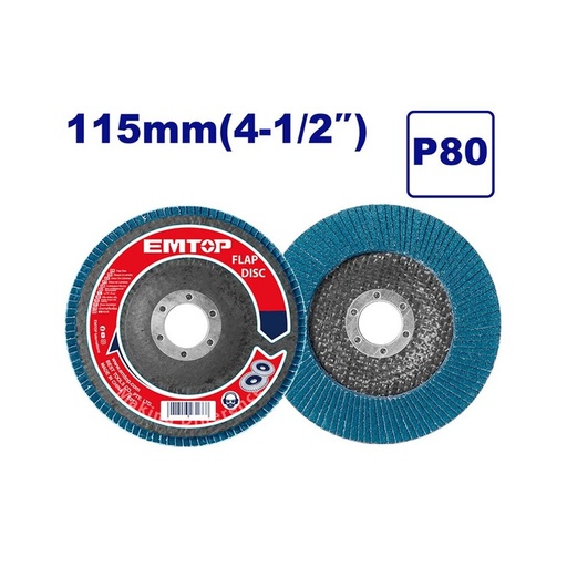 [EFDS1157] DISCO LAMINADO DE ZIRCONIO GRANO 80 4-1/2 X 7/8" EMTOP
