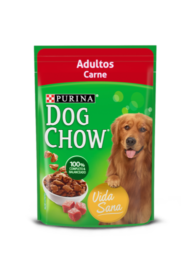 [D1199] DOG CHOW ALIMENTO HUMEDO ADULTO CARNE POUCH 100GRS