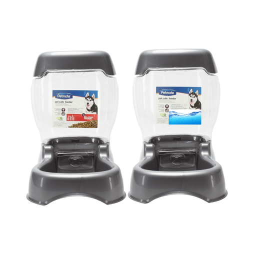 [11154] DUO DE DISPENSADOR PARA COMIDA Y AGUA PETMATE