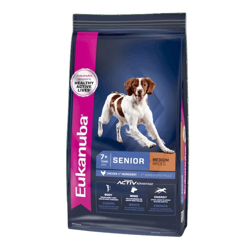 CONCENTRADO PARA PERRO EUKANUBA ADULTO SENIOR RAZA MEDIANA