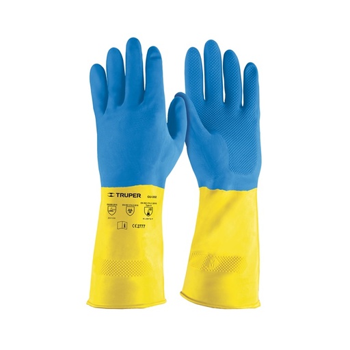 [15268] GUANTES DE LATEX TRUPER PUÑO LARGO PARA LIMPIEZA DOMESTICA