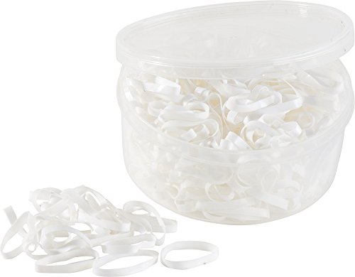 [467841WHT ONE] HULES PARA TRENZAR COLOR BLANCOS 500 UNIDADES
