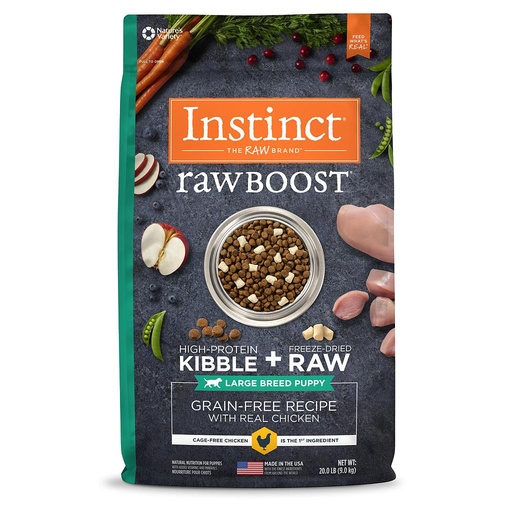 [65607] CONCENTRADO PARA PERRO CACHORRO INSTINCT RAW BOOST GRAIN FREE CHICKEN FOR LARGE 20 LIBRAS