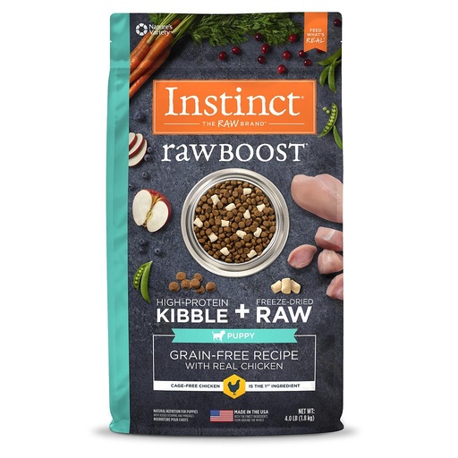 CONCENTRADO PARA PERRO CACHORRO INSTINCT RAW BOOST GRAIN FREE CHICKEN