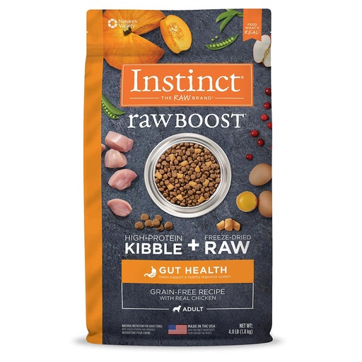 CONCENTRADO PARA PERRO INSTINCT RAW BOOST GRAIN FREE CHICKEN GUT HEALTHY