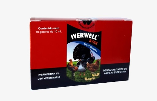 [11051] DESPARASITANTE PARA AVES IVERWELL GOTERO 10 ML