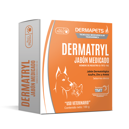 [PET513] JABON DERMAPETS DERMATRYL MEDICADO-100 GRS