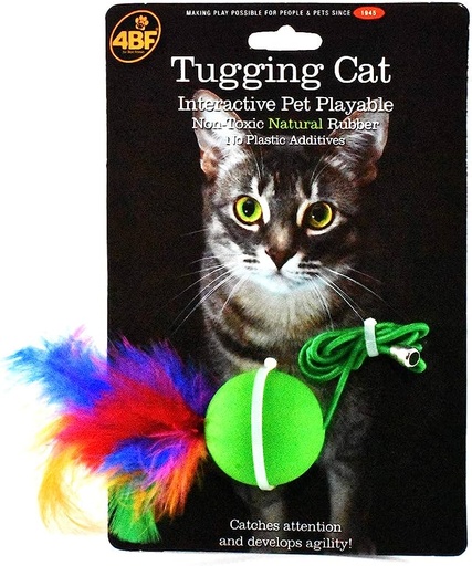 JUGUETE 4BF NATURAL RUBBER TUGGING CAT